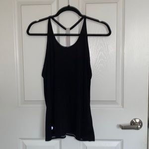 Black Mesh Athleta Racerback Tank Top